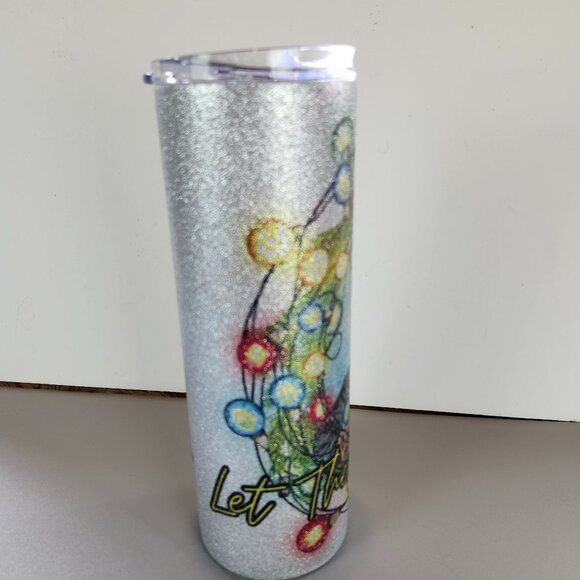 HOGG Christmas Vacation Chevy Chase Glitter Skinny Tumbler - Picture 3 of 10